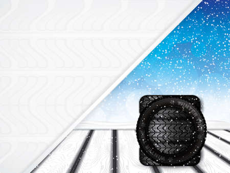 Winter tire concept designのイラスト素材