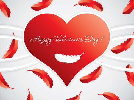 Red Valentine`s day background, vector illustrationのイラスト素材