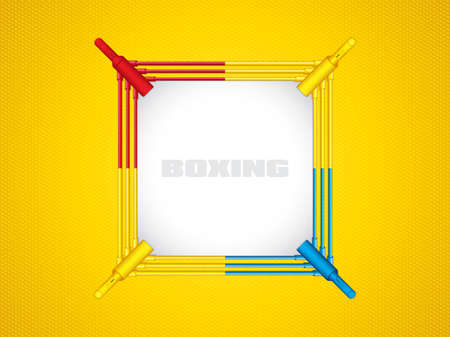 Vector illustration of boxing ring, top viewのイラスト素材