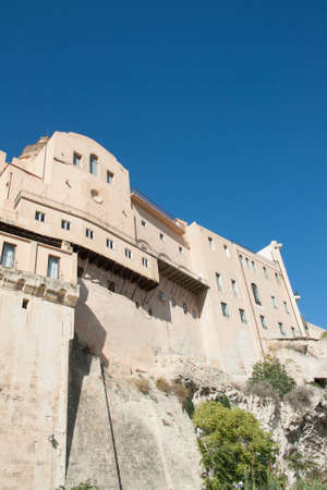 Particular of storic buildings in Cagliariのeditorial素材