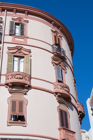 Particular of Palazzo Valdes in Cagliariのeditorial素材