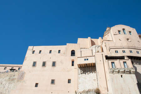 Particular of storic buildings in Cagliariのeditorial素材