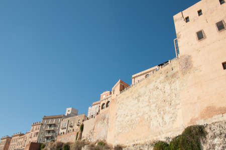 Particular of storic buildings in Cagliariの写真素材