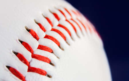 Particular of a seam of a baseball ball.の写真素材