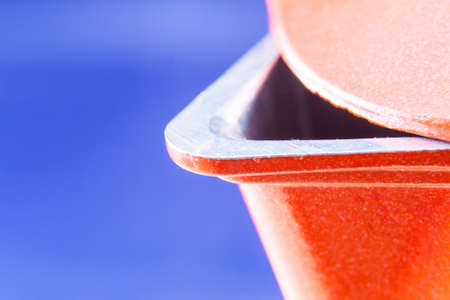 Tip of coffee. Macro image of coffeepot seem the bow of a shipの写真素材