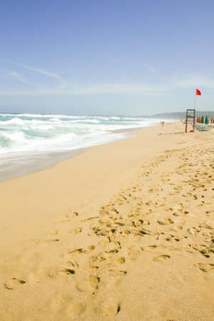 deserted beach. Image of Badesi Beach in Nord of Sardinia, Italyの写真素材