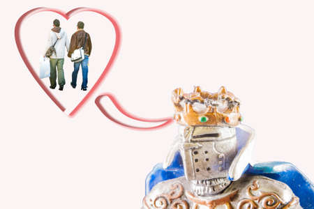 Small medieval knight. Romantic Thinks of macho character.の写真素材