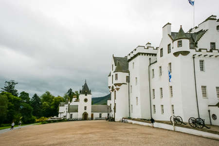 Cloudy Blair castle. Scotland Castle in cloudy dayのeditorial素材