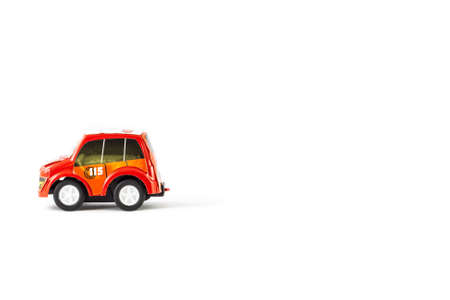 Fireman toys car. Italian little model of italian "vigili del fuoco"の写真素材