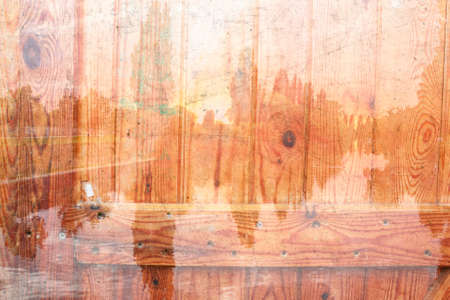 Freedom behind the door. double exposure imageの写真素材