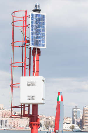 Particular of a headlight - Sea markの写真素材