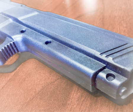 Reproduction of a gun Used to practice self-defenseの写真素材