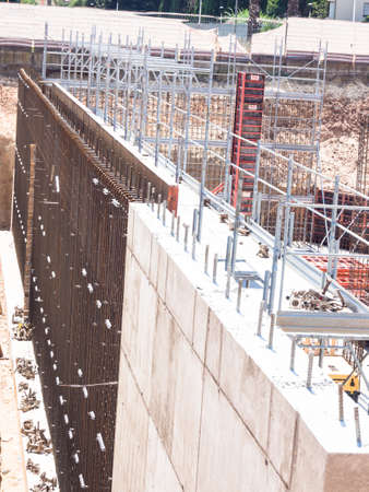 Birth of a new building. Reinforced concrete in a dockyard