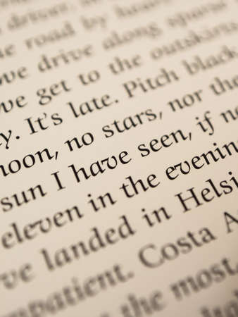I have seen no stars. words in a book with blur effectの写真素材