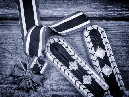 Nazi medal cross of war. Material of historical interest, no apology of Nazismの写真素材