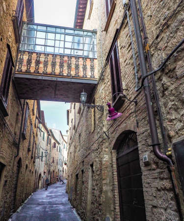 road in an old villageの写真素材