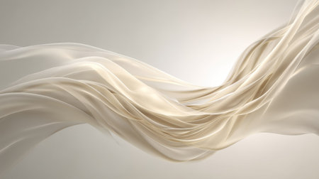 A beautiful abstract representation of flowing silk drapery in soft neutral tones. The smooth curves create a sense of elegance and tranquility, perfect for various design projects.の素材