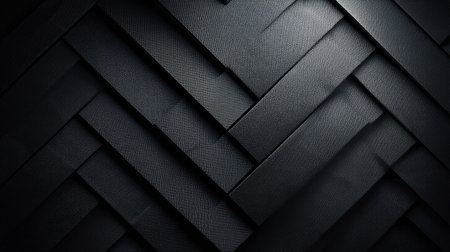This image features a sophisticated black textured pattern with a woven geometric design. Ideal for backgrounds, it adds depth and elegance to creative projects.の素材
