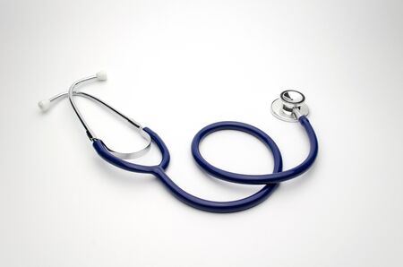 stethoscope on white background, health care medical technology concept, soft focus, selective focus.の写真素材