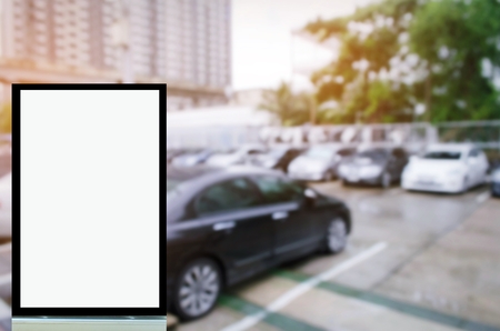 mock up of blank showcase billboard or advertising light box for your text message or media content...