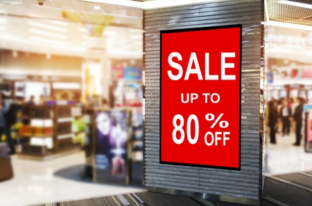 big sale 80% mock up advertise billboard or advertising light box in department store shopping mall...