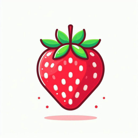 Strawberry vector icon isolated on white background. Vector illustration.のイラスト素材