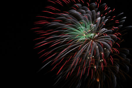 Fireworks during a religious festivity in the south of Italyの写真素材