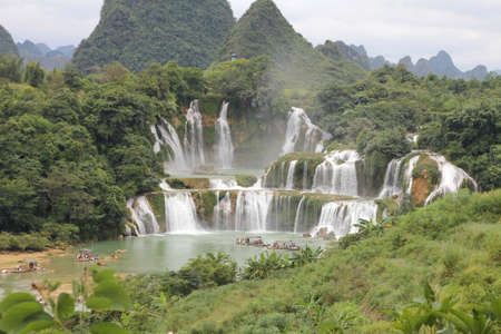 Detian Falls, at the border between China and Vietnam の写真素材