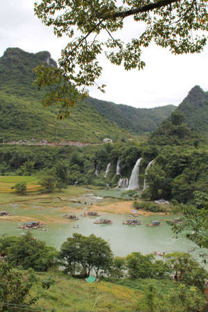 Detian Falls, at the border between China and Vietnam の写真素材