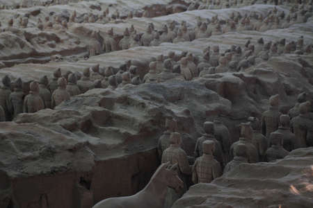 Soldiers of Terracotta Army, in Mausoleum of the First Qin Emperor, an UNESCO world heritage site, in Xian, China
のeditorial素材