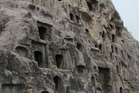 Man-carved Longmen grottoes, in Luoyang, China
の写真素材