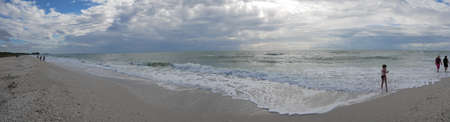 Panoramic view of the Barefoot Beach State Preserve in Florida, a land tortoise sanctuaryの写真素材