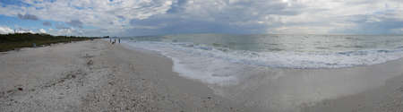 Panoramic view of the Barefoot Beach State Preserve in Florida, a land tortoise sanctuaryの写真素材