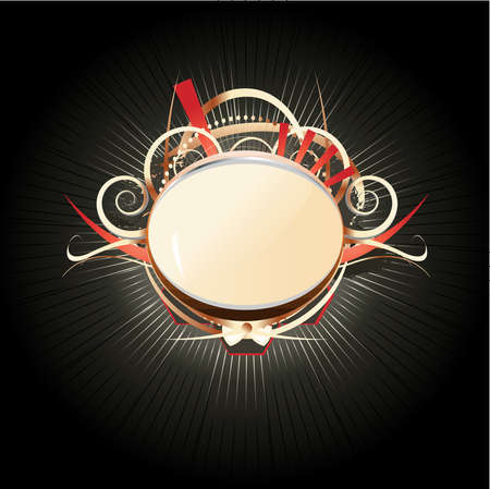 beautiful ornate shieldのイラスト素材