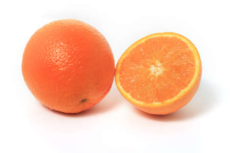 orange on white backgroundの写真素材