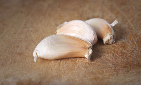 slices of garlicの写真素材