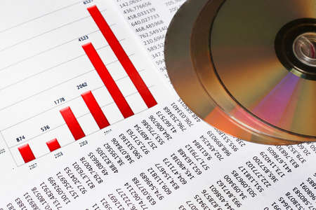 Financial or accounting concept - business chartの写真素材