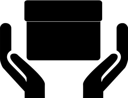 logo, handle with care, black color, isolated on whiteのイラスト素材