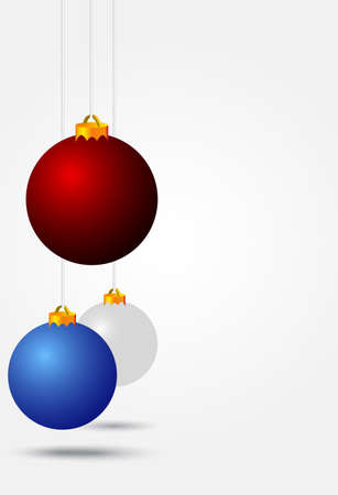 various colour christmas ballsのイラスト素材