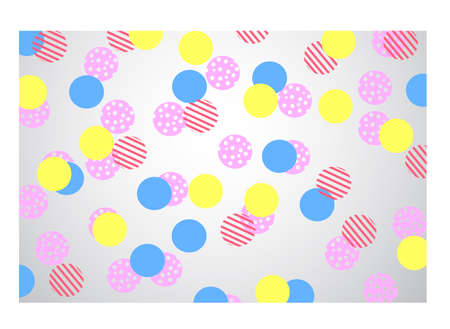 multi colour Polka Dots on gray backgroundのイラスト素材