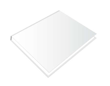 blank white book, clear, no shadow, no reflection, isolated on whiteのイラスト素材