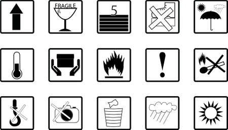 set of packing symbolsのイラスト素材