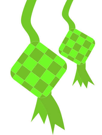 ketupat, isolated on whiteのイラスト素材