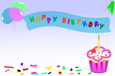 Greeting Card - Happy Birthdayのイラスト素材