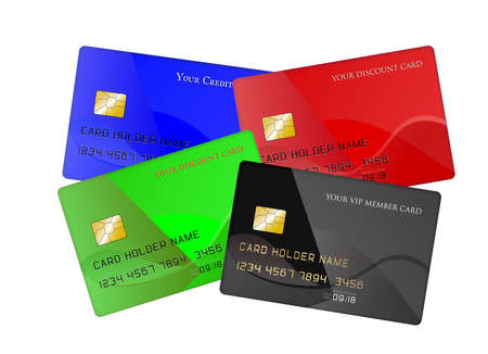 Set of credit cardsのイラスト素材
