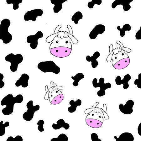 doodle Cow Skinのイラスト素材