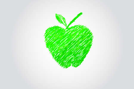 Doodle Apple のイラスト素材