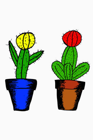 hand draw sketch of cactusのイラスト素材