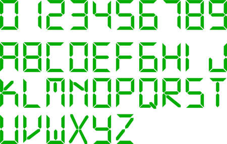 Font, Digital Styleのイラスト素材