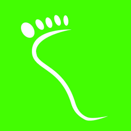 Silhouette of Foot Printのイラスト素材